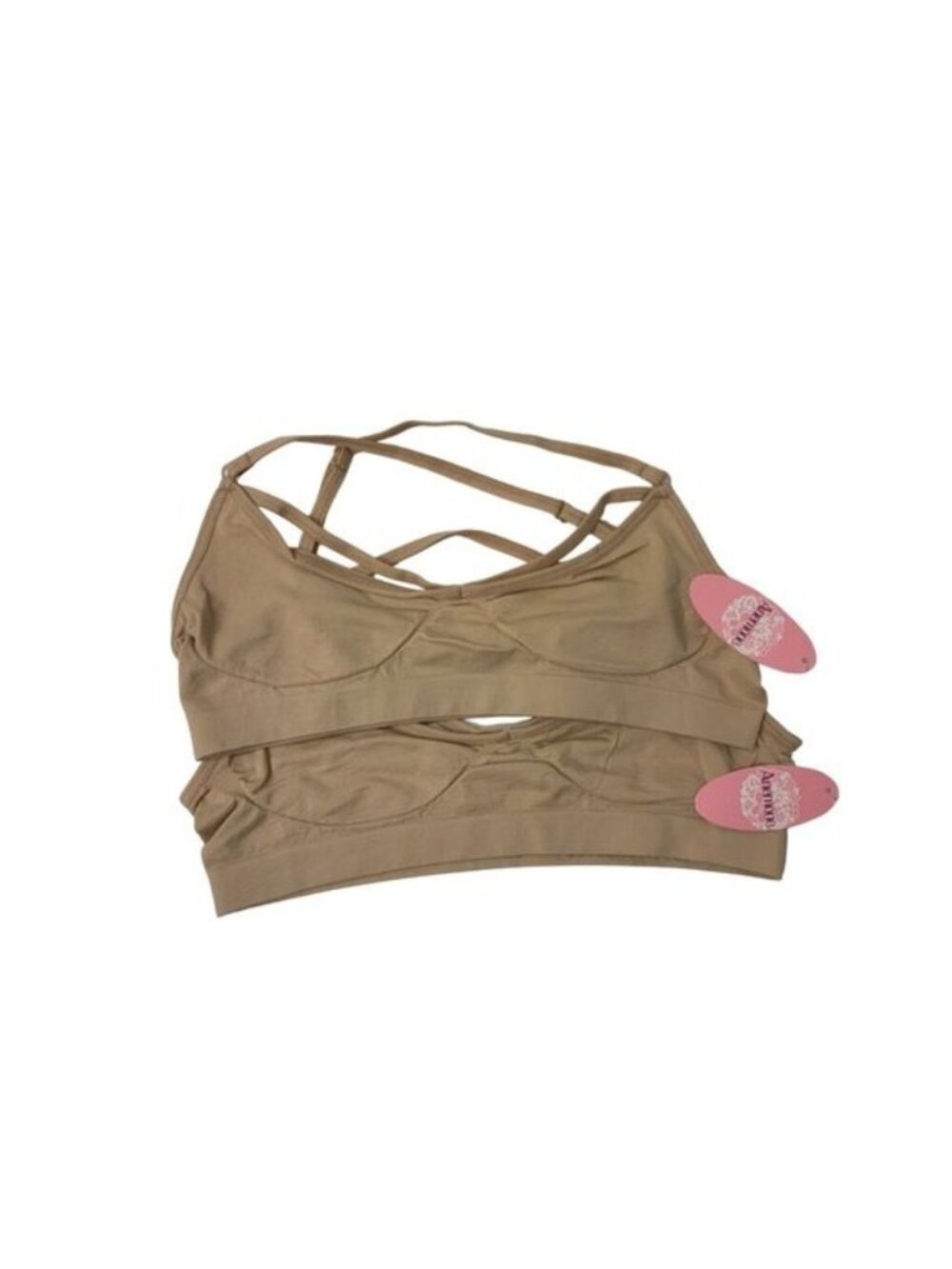 Anemone Strappy Bralettes Bundle Of 2 Beige